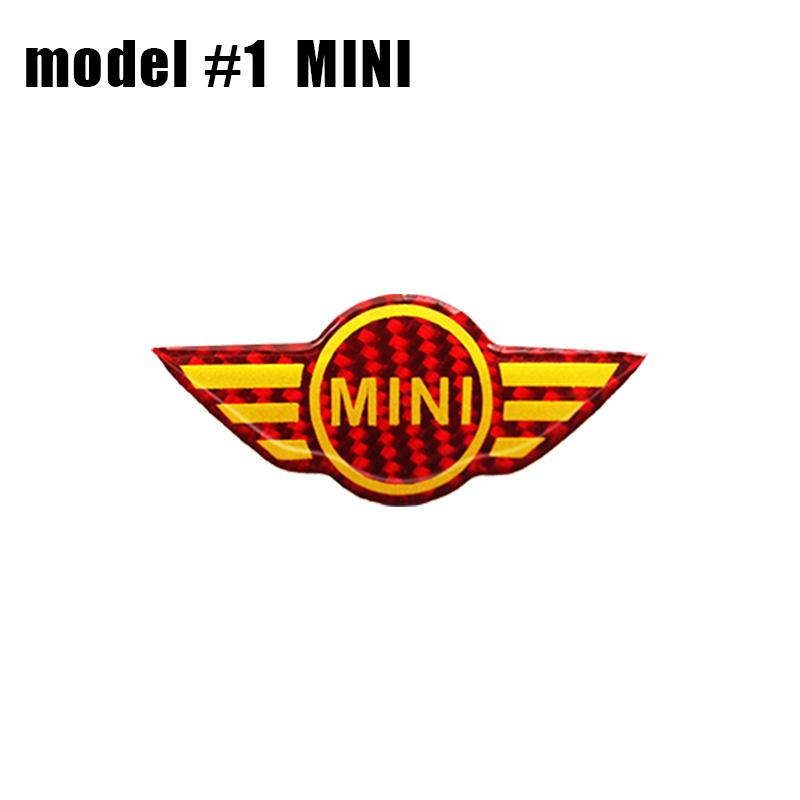 1Pcs Car Styling Steering Wheel Emblem Badge Stickers For MINI Cooper One S JCW Countryman R50 R52 R53 R55 R56 F54 F55 F56 F60