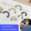 Half-Round Metal Bag Hardware: DIY Chain, Screw Buckle, Repair & Modification Parts