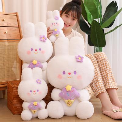 Lody króliczek lalka pluszowa zabawka mały biały królik lalka dziewczynka szmaciana lalka prezent na Walentynki