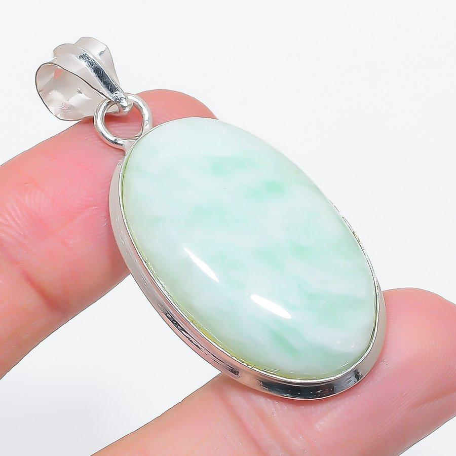 

Natural Amazonite Gemstone 925 Sterling Silver Jewelry Pendant 1.97 E7k00