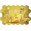 Three-Dimensional Hexagonal Acrylic Mirror Wall Stickers - DIY Home Decor, Self-Adhesive Wall Background (Model XN008)