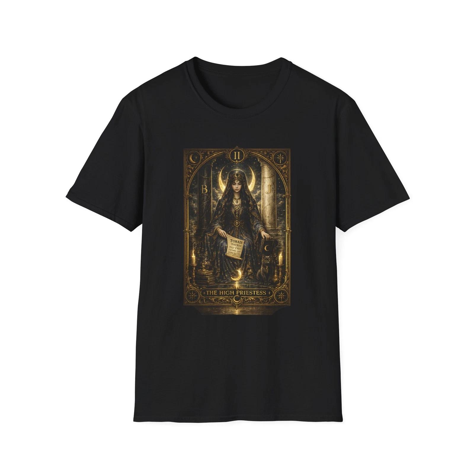 High Priestess Tarot Children s Children s Children s T  Children s T-shirt Gothic Occult Art Graphic Tee 150