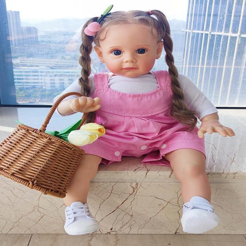 Cloth Body Simulation High Color Hair Transplant Rebirth Doll Cute Doll Toy Holiday Gift