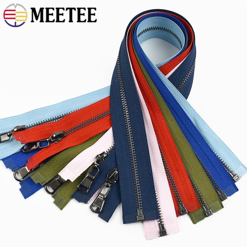 3 Stück Meetee 3# Metallreißverschlüsse 15-30cm Geschlossen 40-70cm Offen Reißverschluss Tasche Kleidung Dekoration Reißverschluss Reparaturset Nähzubehör