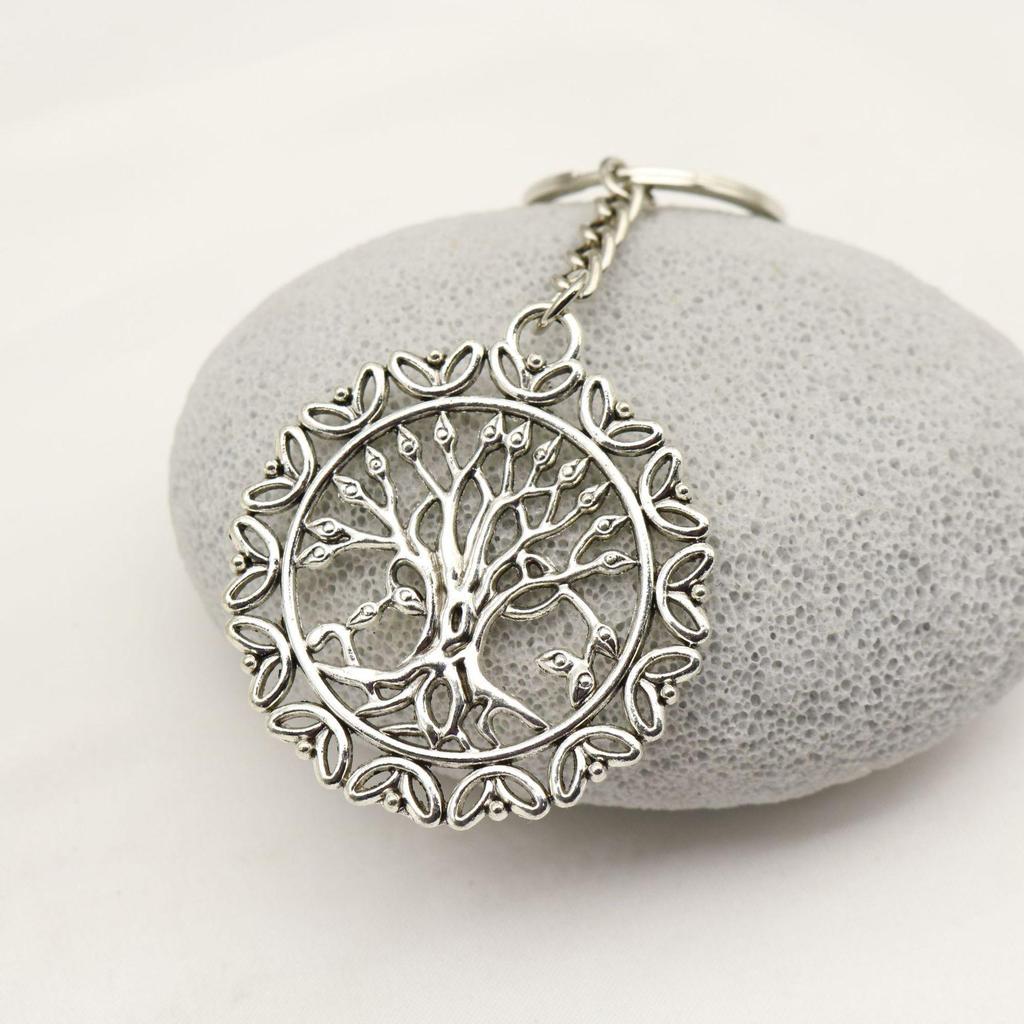 Tree of Life Round Keychain Pendant - Best Seller