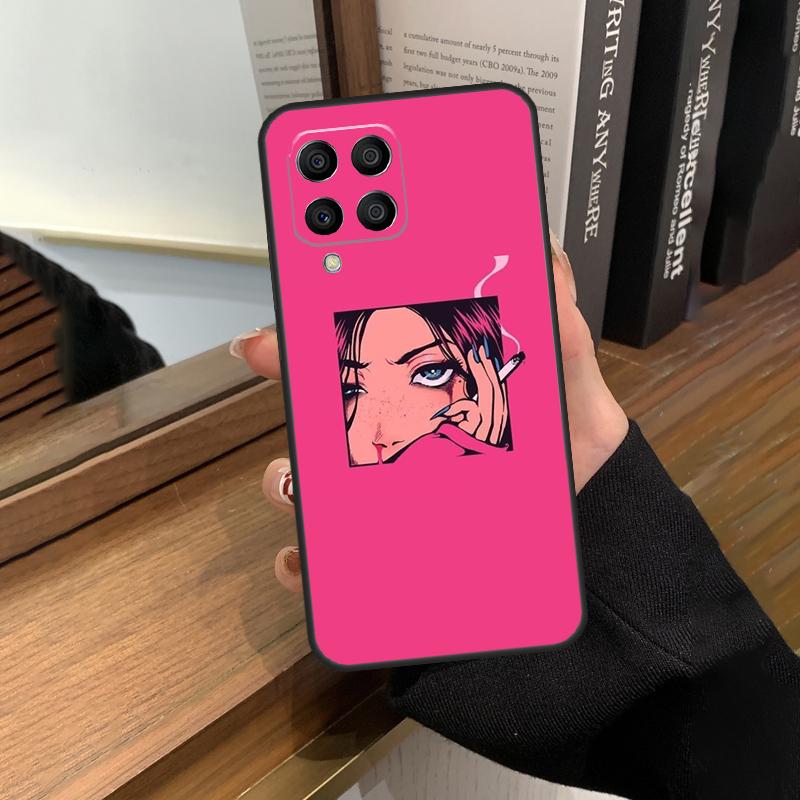 Pop Art Anime Girl Aesthetic For Samsung Galaxy M13 M23 M33 M53 M21 M31 M51 M30s M20 M12 M32 M52 M14 M34 M54 Phone Case