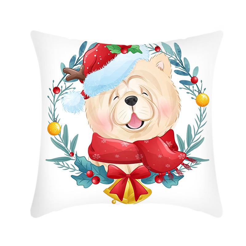 

Рождественская наволочка с мультяшным питомцем для офиса, наволочка для сна, подушка с принтом, оптовая продажа 40x40cm