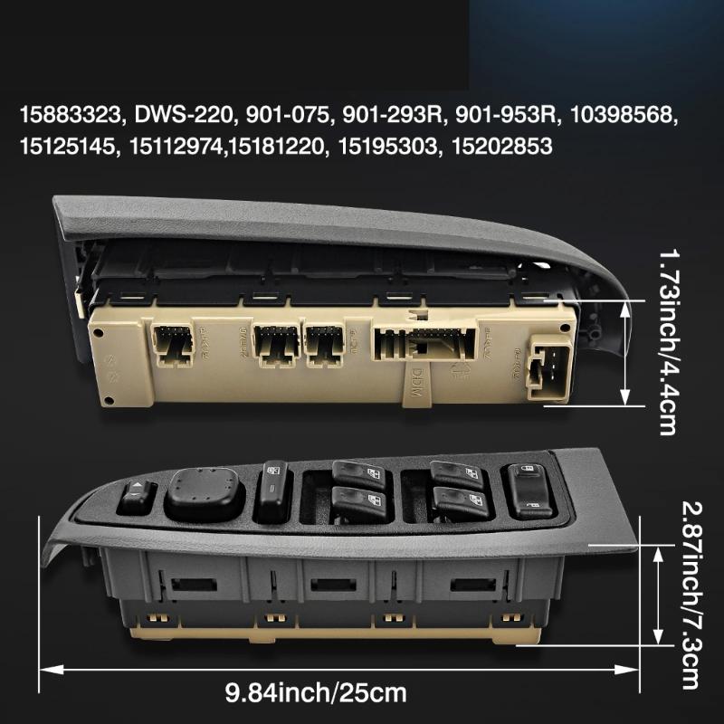 Car Power Window Switches 15883323 10398568 15109670 Electric Power Window Control Switches for 1500 2500 3500