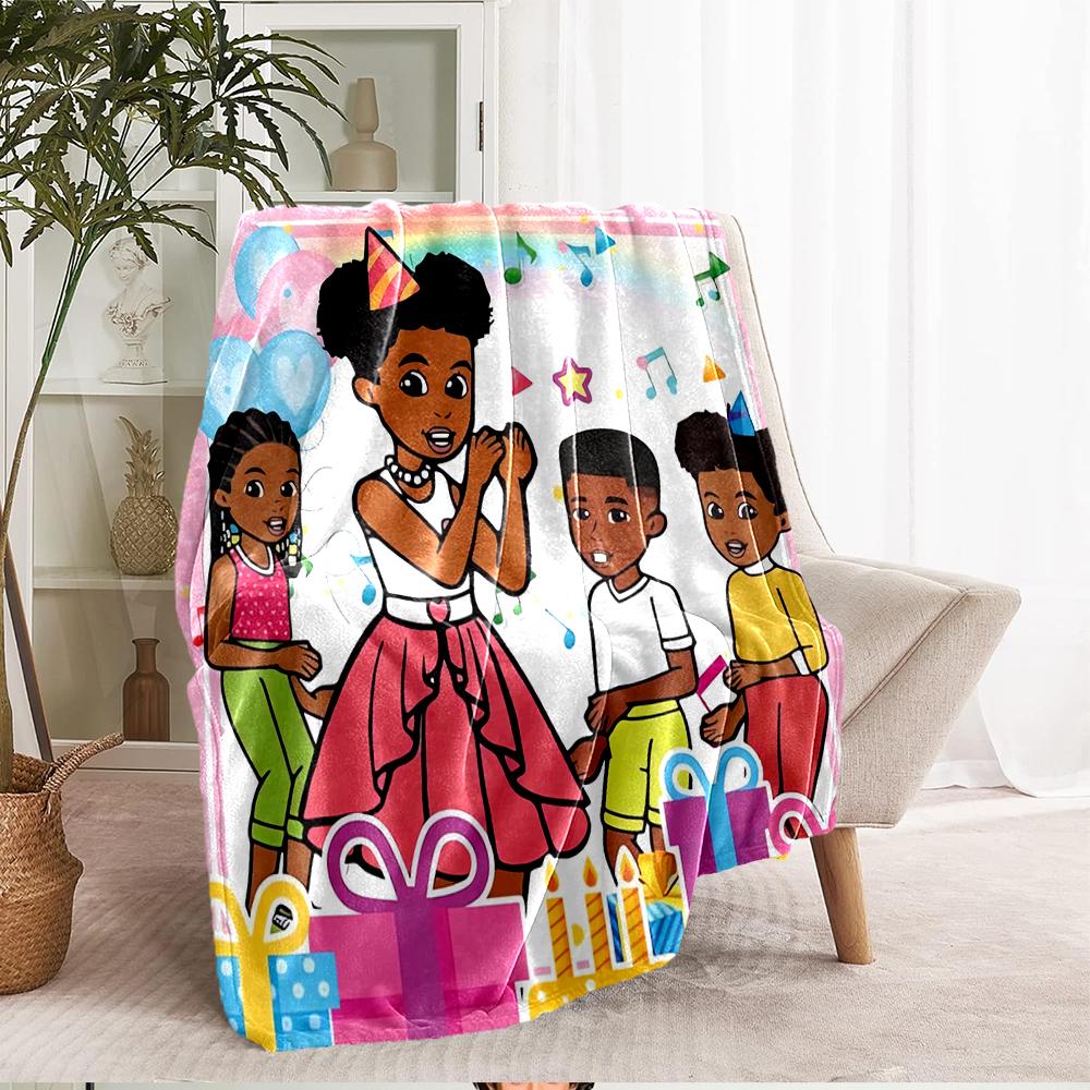 Gracie's Corner Theme Printed Blanket - Perfect for Couch, Bed, Travel & Outdoor Use | Machine Washable, Cozy & Durable.