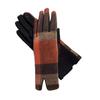 Winter Plaid Gloves Touchscreen Warm Fleece Lining Embroidered Flowers Windproof Non Slip Grips Cold Weather Hand Protection