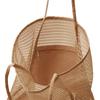 Mesh Beach Bag Single Shoulder Handbag for Women Toiletries and Swimming Clothes Storage Bag 17.3x15.7x5 Inch Khaki