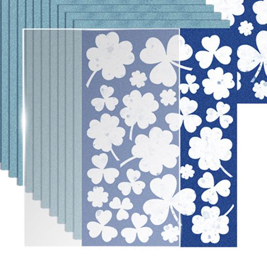 24 Sheets/Set Cyanotype Paper Sun Print Paper with Acrylic Panel Sun Activated
