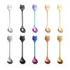 Cat Coffee Spoon, Stainless Steel Cat Paw Claw Teaspoon, Multi-Color Electroplated Stirring Spoon, for Ice Cream Yogurt Dessert
