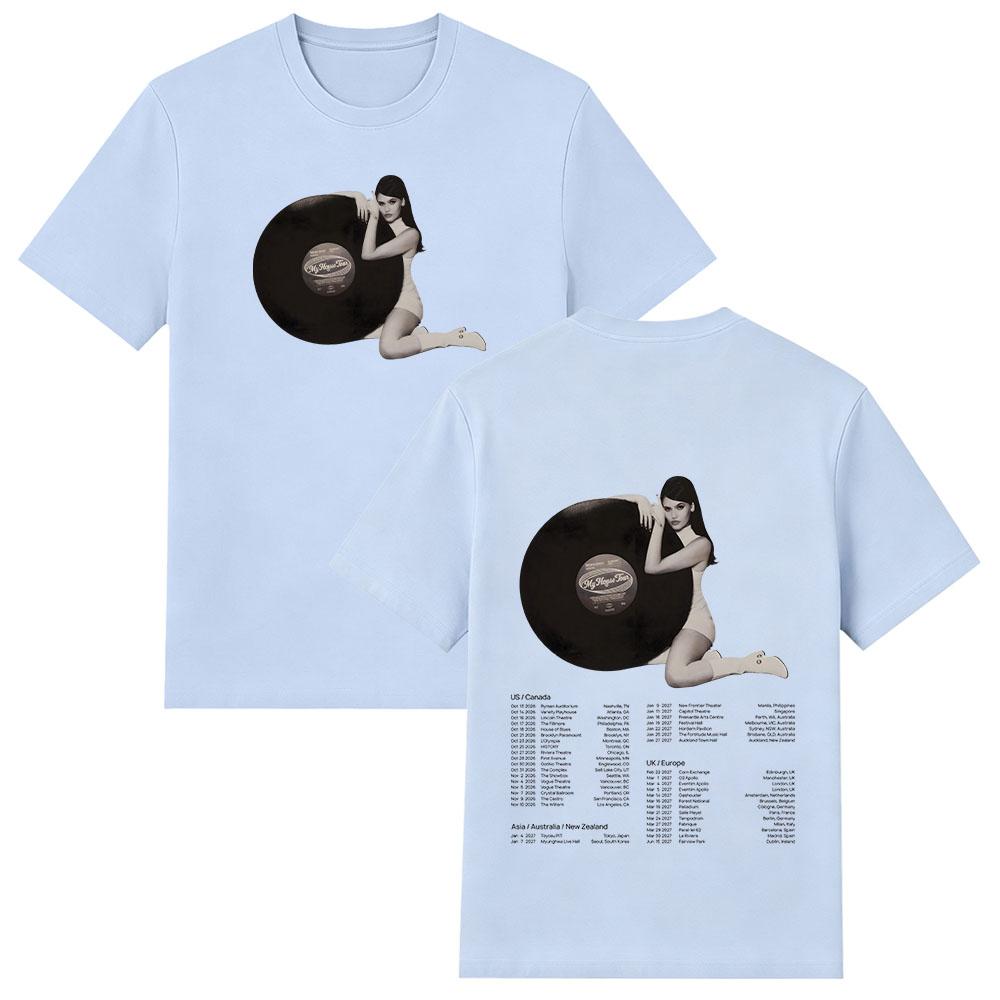 Sienna Spiro My House Tour T-shirt Vintage con Stampa Grafica T-shirt da Donna Estetica Street Style Cotone Manica Corta Unisex T-shirt Y2K