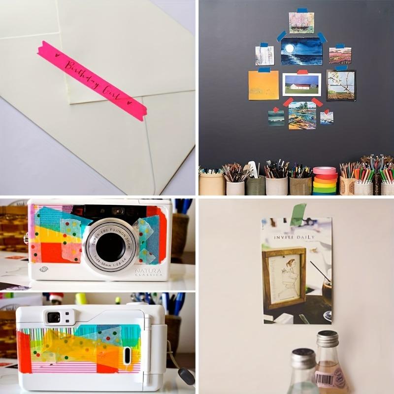 12/24pcs Colorful Masking Tape - Painter's Tape, Rainbow Rolls, Perfect for Handcrafting, Label Making, and DIY Decorations