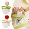 Dopamine Suction Cup Storage Basket Wall Mounted Punch-free Cosmetic Organizer Self-draining Tulip Shape Bathroom Storage Rack
