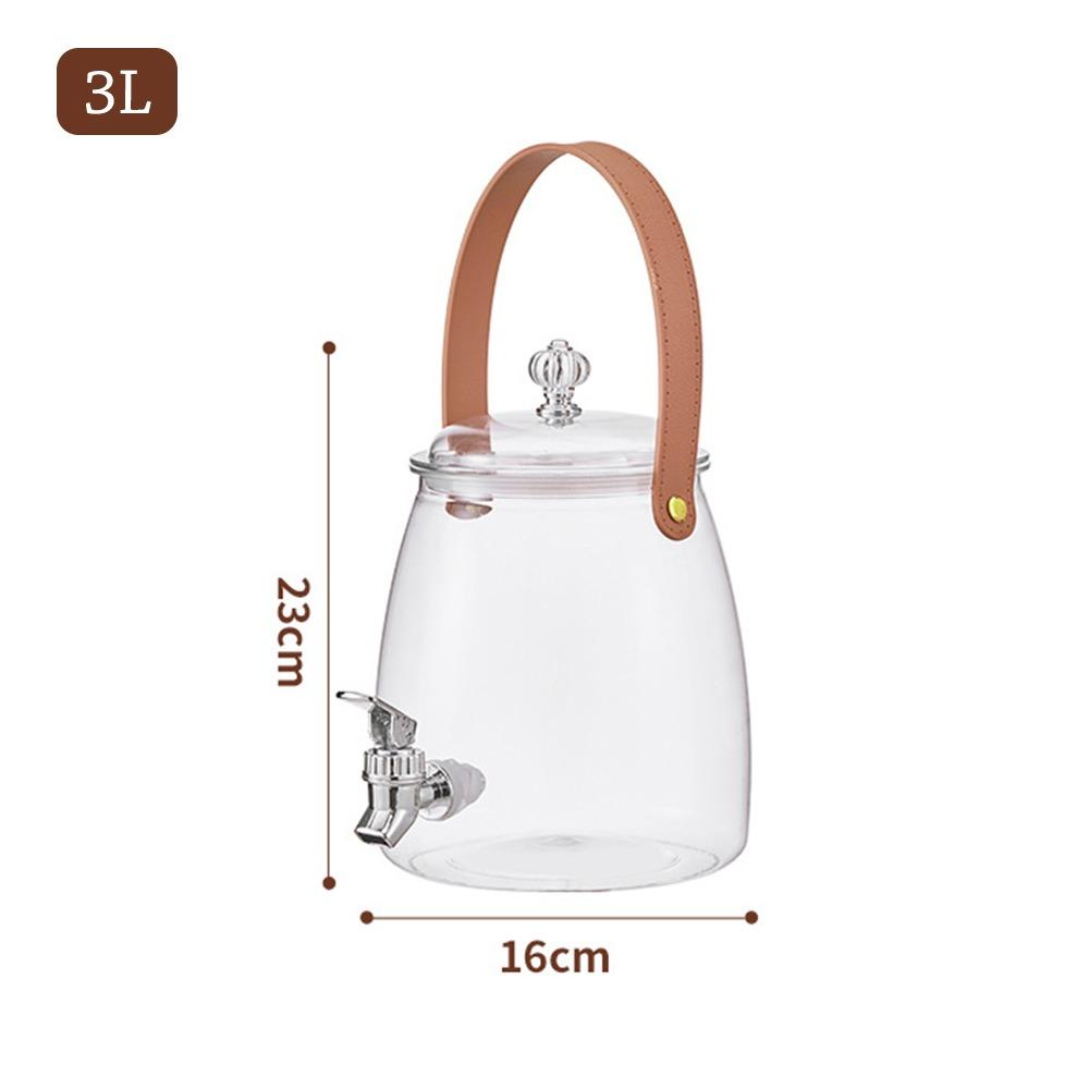 3/5/9L Large Capacity Summer Cold Water Kettle with Tap Refrigerator Fruit Tea Cold Brewing Kettle Beverage Dispenser Container