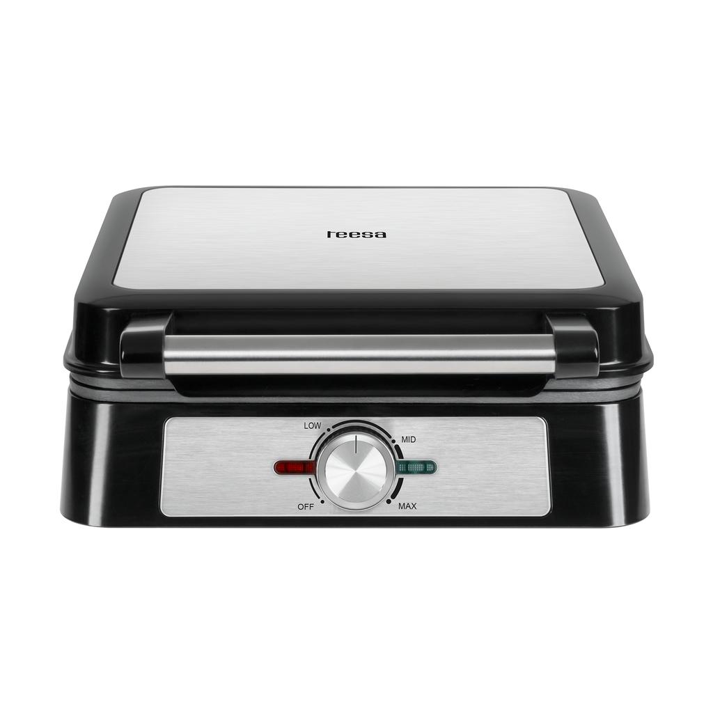 Waffle maker for 4 waffles, 1600W, stainless steel, power regulation, Teesa