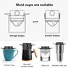 Coffee Accessories Coffee Maker Drip Coffee Tea Holder Reusable Paperless Pour Over Coffee Dripper Coffee Filter Stainless Steel