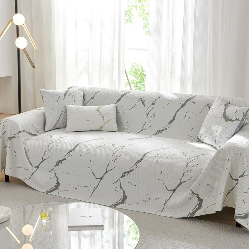 

Летние чехлы для полотенец для дивана, нескользящие, с защитой от царапин, с рисунком из камня, охлаждающие, универсальные, для стульев и диванов, пылезащитные, цельные 200x130cm серый