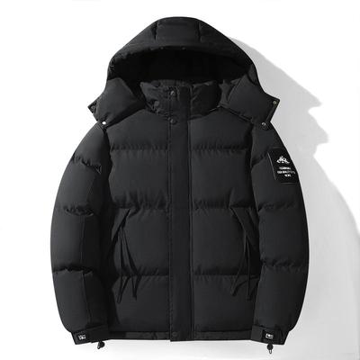 Winter Baumwolljacke Herren Kurze Dicke Baumwolljacke, Abnehmbare Kapuze, Kältefeste Kleidung, Dicke Warme Jacke, Lässige Baumwolljacke
