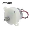 JS30 DC Plastic Gear Motor 3/6V with Adjustable Rotation Direction and Speeds 5/6/100RPM for Hobby Electronics