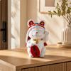 Fortune Cat Figurine Compact for Entryway Display