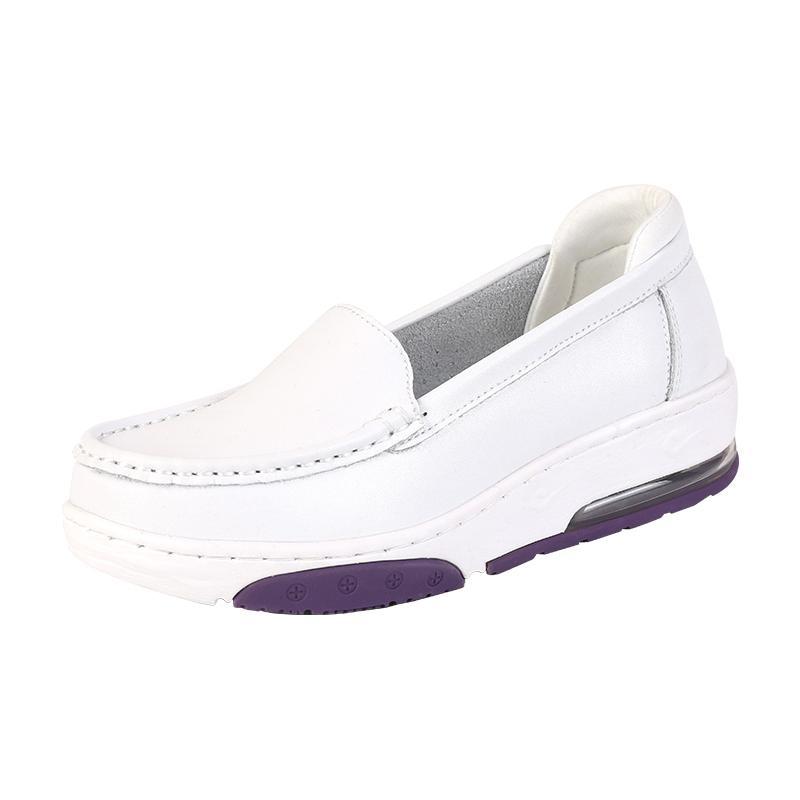 

Весенне-осенние туфли медсестры женские на мягкой подошве из коровьей кожи дышащие износостойкие с наклоном подошвы каблук не устают ноги толстая подошва медицинская обувь работа маленькие белые 41