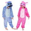 Dětský kostým Stitch na cosplay Flanelové pyžamo Anime Lilo & Stitch Kombinéza Overal Pyžamo Halloweenský kostým pro dítě