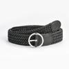 Women'S Belt Round Buckle Simple Japanese Buckle Decorative Multi-Colored Wax Rope Woven Casual Pants Jeans Belt Women