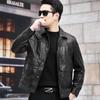 Spring and Autumn New Genuine Leather Jacket Men's First Layer Cowhide Jacket Business Men's Fashion Versatile Jacket Motorcycle Leather Jacket Trend