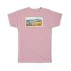 Gift T-Shirt : Indonesia Watercolor Volcano