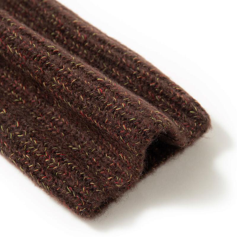 TUHUANG Women's 2025 A/W Pure Wool Thickened Ribbed V-Neck Cardigan Sweater