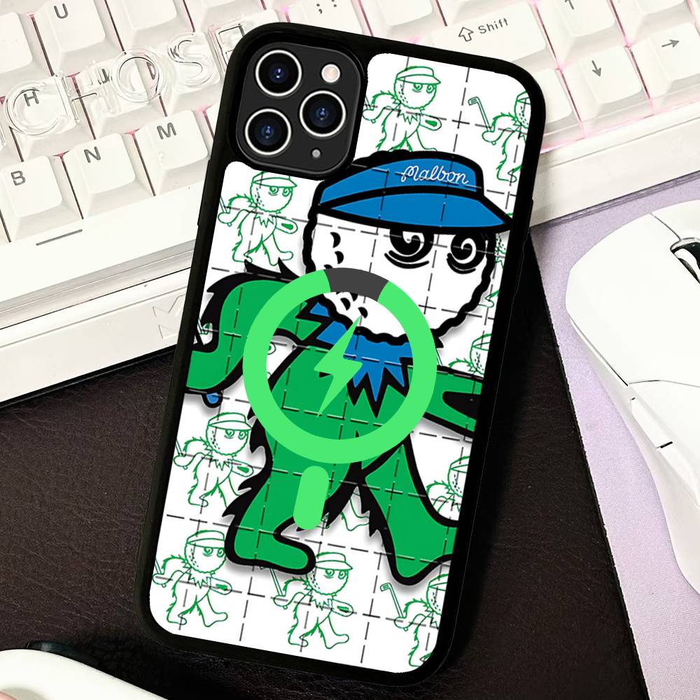 

Fashion M-Malbon G-Golf Logo Phone Case For IPhone 13 14 15 11 12 16 17 Pro Max Plus For Magsafe Magnetic Shell iPhone 13