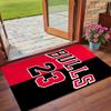 Anti‑Slip Crystal Velvet Floor Rug, Chicago Bulls Design Carpet for Indoor Living Bedroom Home Decoration
