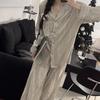 Korean Style Velvet Pajamas Women Autumn Winter Sleepwear Long Sleeve Casual Nightwear Pyjamas Suit Home Clothes Sleep Set