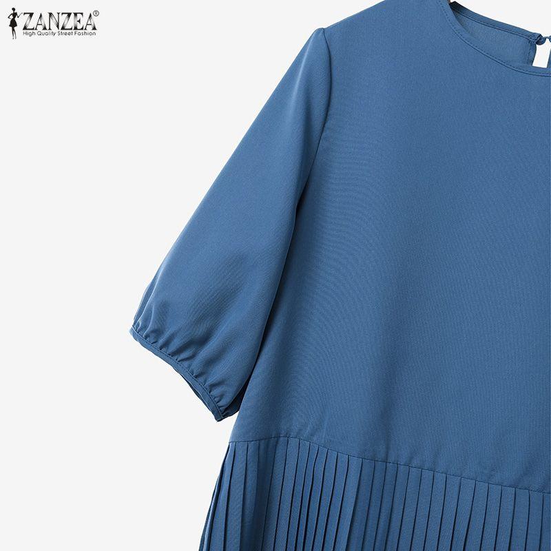ZANZEA Damen Halbarm Bluse und Hose Sommer Zweiteiler Anzugsets