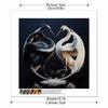 New Arrival 5D DIY Full Circle Diamond Painting "Black and White Double Cranes" Embroidery Cross Stitch Home Decor Gift