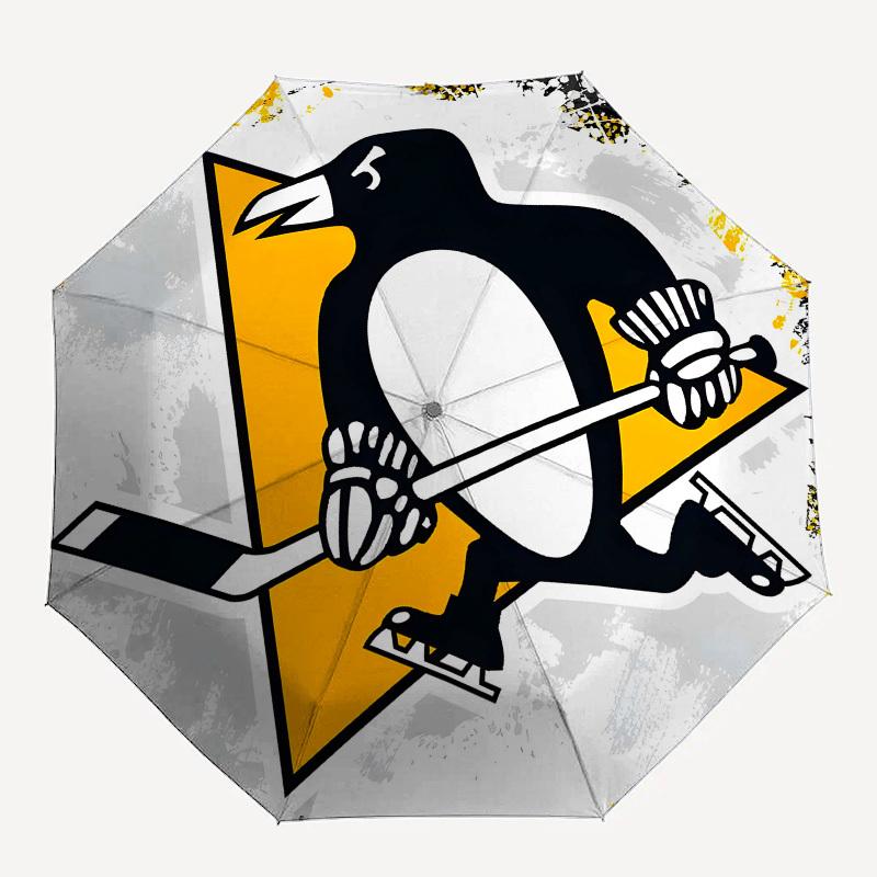 Penguins Hockey- Automatic Opening and Closing, 8-rib Structure Portable Umbrella, Suitable for Men and Women in All Seasons - Perfect Gift