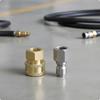 2 Pieces 3/8 Inch Female Coupler Threaded Pressure Washer Fittings Brass Quick with Plug for