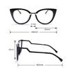 Vintage Flache Leichte Cat-Eye Große Fassung Blaulichtfilterbrille Damen Mode Halbe Metallseite High Definition Brille