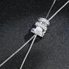 Adjustable Long Pendant Necklace with Extender Chain Minimalist Alloy Jewelry for Women Elegant Layering Piece for Sweaters Dresses