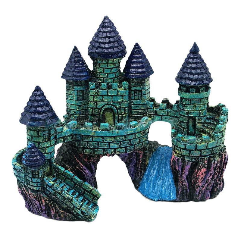 Aquarium Resin Crafts: Antique Small Castle Fish Tank Decoration