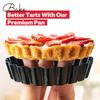 5pcs 8/10/12cm Mini Tart Pans Egg Tart Molds with Removable Bottom Non Stick Small Fluted Cupcake Tins Tarts Quiche Pan for Pies