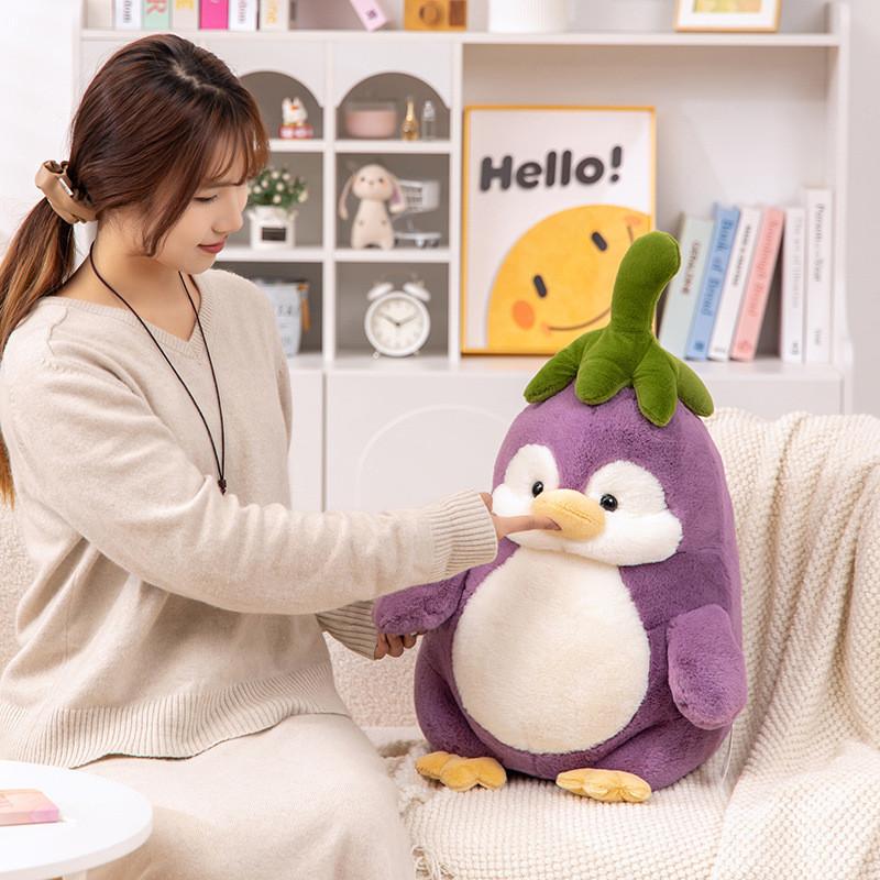 Plush Penguin Adorable Toy Creative Eggplant Penguin Doll Perfect Gift Birthday