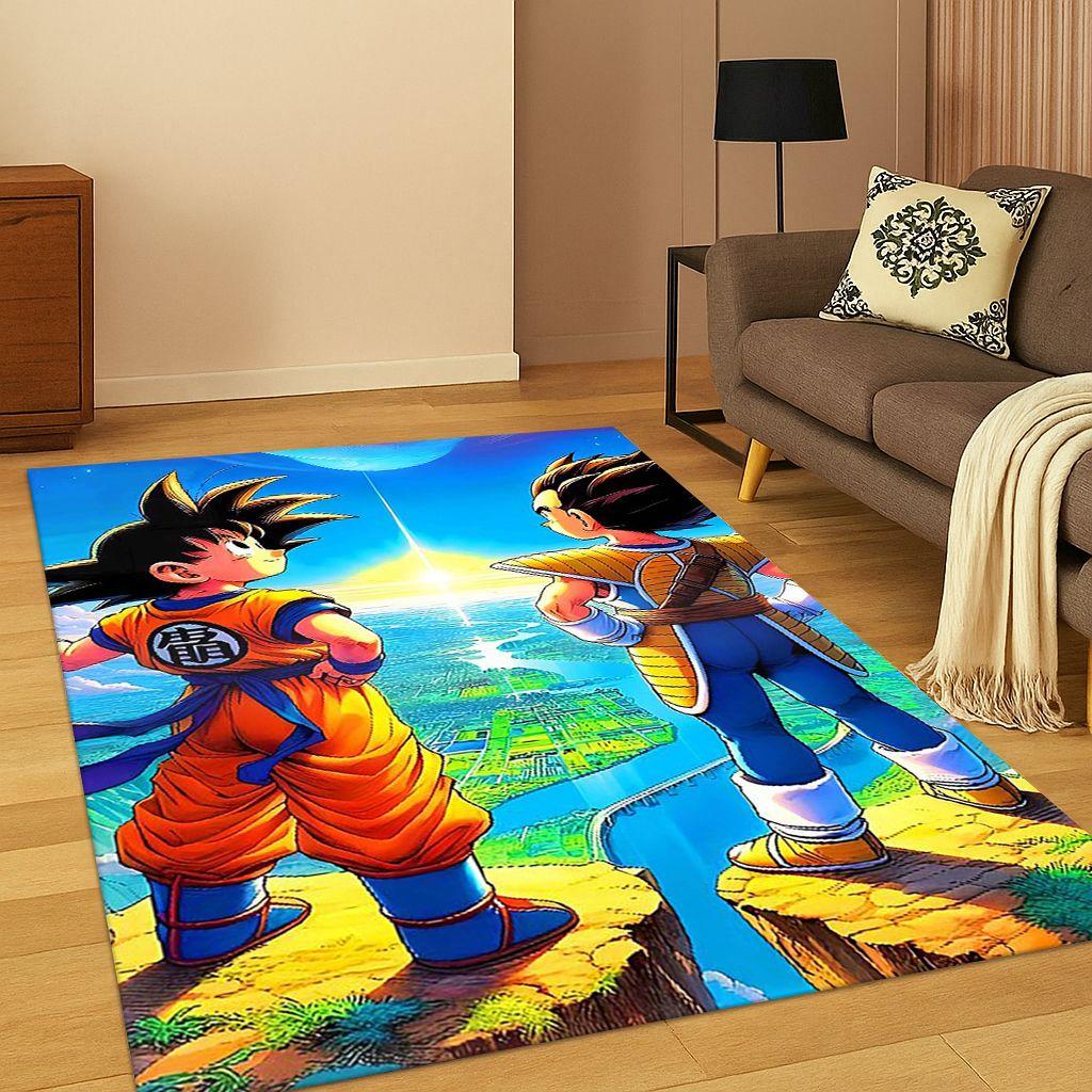3D Anime D-Dragon Ball Gamer Cartoon Carpet Rug for Bedroom Living Room Sofa Doormat Home Decor,kid Game Area Rug Non-slip Gift