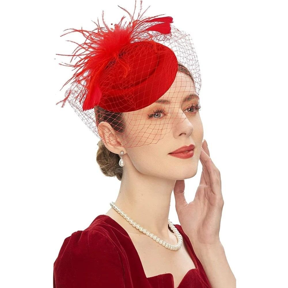 Fishnet Veil Felt Fascinator Hat Elegant Pillbox Hats New Wedding Veil Hat  Wedding Party