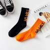 Hip Hop Socks Mens High Quality Cotton Harajuku Tactical Socks Streetwear Casual Skateboard Sock Unisex Black Oragne