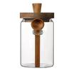 Clear Glass Coffee Canister Airtights Storage Jar For Kitchen Organization