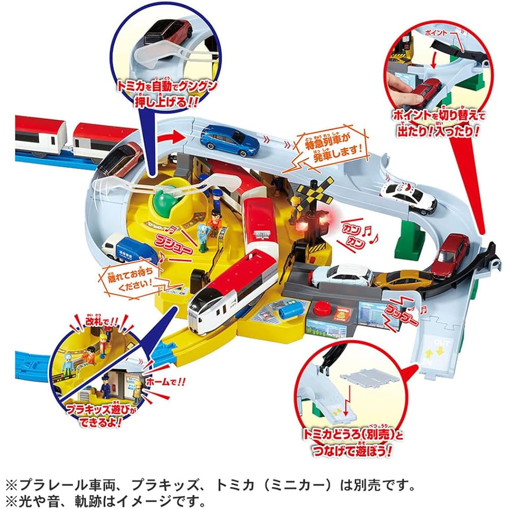 Takara Tomy Plarail Train Set with Crossing Gate Toy for Ages 3 and Up